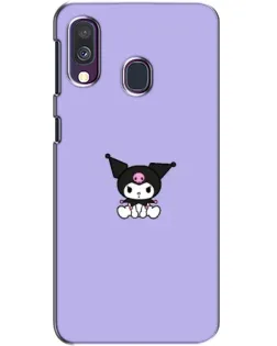 Чехол для Samsung Galaxy A40 2019 (A405F) с картинкой «Kuromi — фиолетовый минимализм»