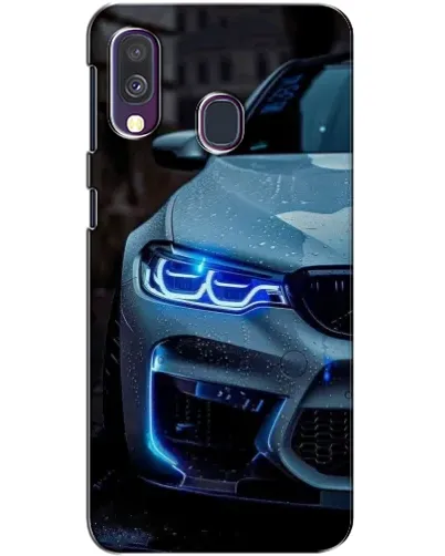 Чехол для Samsung Galaxy A40 2019 (A405F) с картинкой «Взгляд BMW с синими фарами»