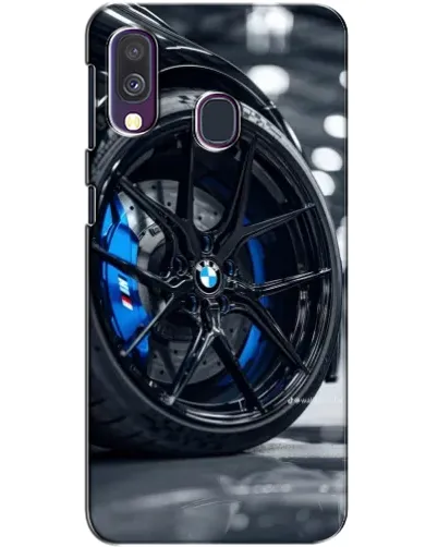 Чехол для Samsung Galaxy A40 2019 (A405F) с картинкой «Колесо BMW вблизи»