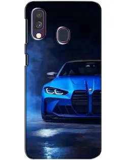 Чехол для Samsung Galaxy A40 2019 (A405F) с картинкой «Голубая BMW M4»