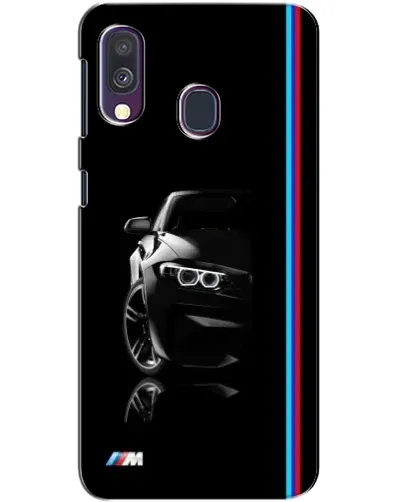 Чехол для Samsung Galaxy A40 2019 (A405F) с картинкой «Силуэт BMW в темноте»