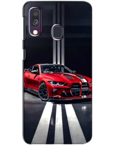 Чехол для Samsung Galaxy A40 2019 (A405F) с картинкой «Красная BMW на дороге»