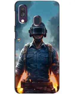 Чехол для Samsung Galaxy A40 2019 (A405F) с картинкой «PUBG — реалистичный герой»