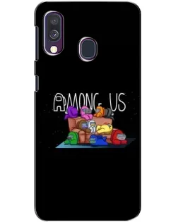 Чехол для Samsung Galaxy A40 2019 (A405F) с картинкой «Логотип Among Us» Чехол для Samsung Galaxy A40 2019 (A405F) с картинкой «Логотип Among Us»