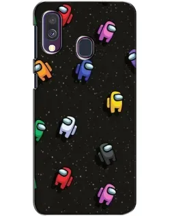 Чохол для Samsung Galaxy A40 2019 (A405F) з картинкою «Космічний патерн Among Us»