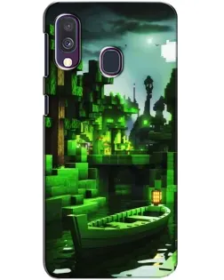 Чохол для Samsung Galaxy A40 2019 (A405F) з картинкою «Minecraft лісовий пейзаж»