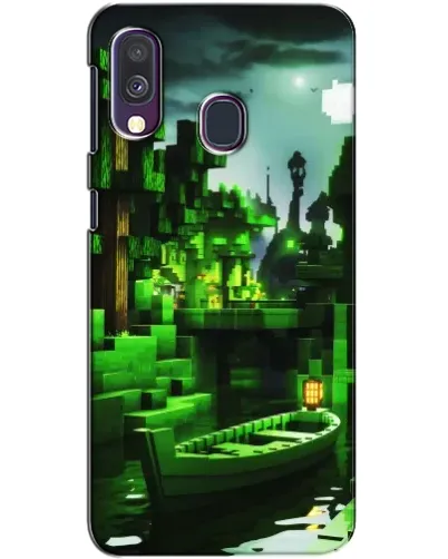Чехол для Samsung Galaxy A40 2019 (A405F) с картинкой «Minecraft лесной пейзаж»