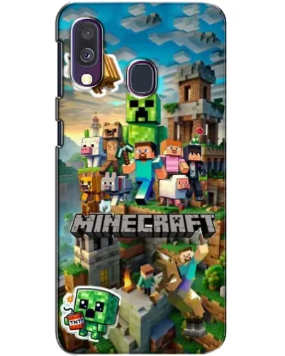 Чехол для Samsung Galaxy A40 2019 (A405F) с картинкой «Замок Minecraft»