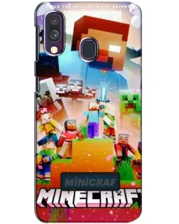 Чохол для Samsung Galaxy A40 2019 (A405F) з картинкою «Minecraft герої гри»