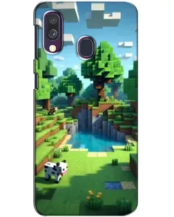 Чехол для Samsung Galaxy A40 2019 (A405F) с картинкой «Minecraft летний день»
