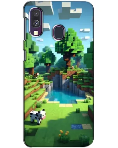 Чехол для Samsung Galaxy A40 2019 (A405F) с картинкой «Minecraft летний день»