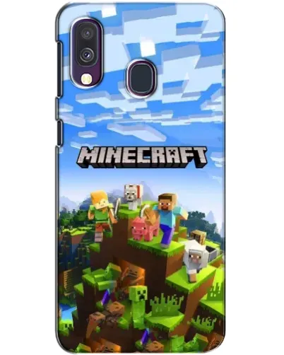 Чехол для Samsung Galaxy A40 2019 (A405F) с картинкой «Minecraft классический мир»