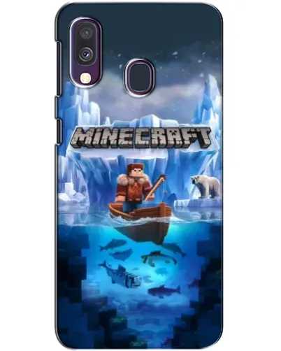 Чехол для Samsung Galaxy A40 2019 (A405F) с картинкой «Minecraft ледяной мир»