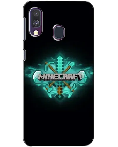 Чехол для Samsung Galaxy A40 2019 (A405F) с картинкой «Minecraft Diamond лого»