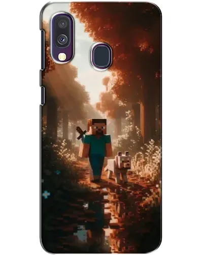 Чехол для Samsung Galaxy A40 2019 (A405F) с картинкой «Стив в лесу»