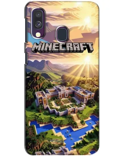 Чехол для Samsung Galaxy A40 2019 (A405F) с картинкой «Minecraft панорама»