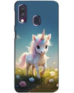 Чехол для Samsung Galaxy A40 2019 (A405F) с картинкой «Единорог на поляне» Чехол для Samsung Galaxy A40 2019 (A405F) с картинкой «Единорог на поляне»