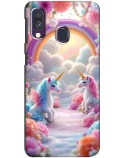 Чехол для Samsung Galaxy A40 2019 (A405F) с картинкой «Радуга и единороги» Чехол для Samsung Galaxy A40 2019 (A405F) с картинкой «Радуга и единороги»