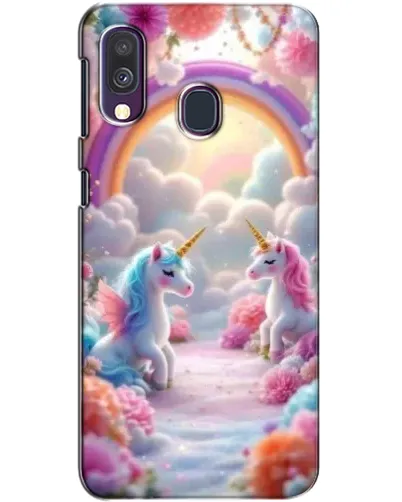 Чехол для Samsung Galaxy A40 2019 (A405F) с картинкой «Радуга и единороги» Чехол для Samsung Galaxy A40 2019 (A405F) с картинкой «Радуга и единороги»