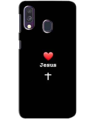 Чехол для Samsung Galaxy A40 2019 (A405F) с картинкой «Сердце - Jesus»