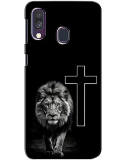 Чехол для Samsung Galaxy A40 2019 (A405F) с картинкой «Лев и Крест»