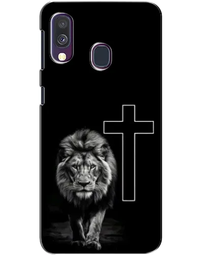 Чехол для Samsung Galaxy A40 2019 (A405F) с картинкой «Лев и Крест»