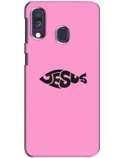 Чехол для Samsung Galaxy A40 2019 (A405F) с картинкой «Розовый символ  Jesus»