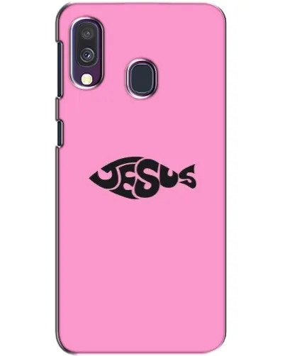 Чехол для Samsung Galaxy A40 2019 (A405F) с картинкой «Розовый символ  Jesus»