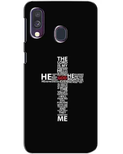 Чехол для Samsung Galaxy A40 2019 (A405F) с картинкой «Текстовый крест»