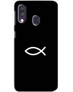 Чехол для Samsung Galaxy A40 2019 (A405F) с картинкой «Символ рыбы Jesus»