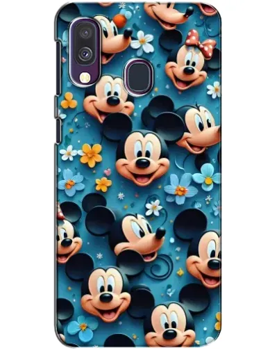Чехол для Samsung Galaxy A40 2019 (A405F) с картинкой «Паттерн Микки и Минни»
