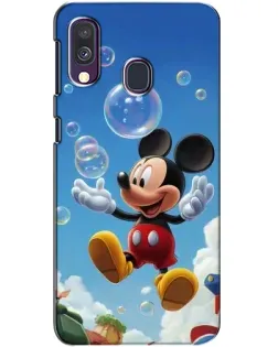 Чехол для Samsung Galaxy A40 2019 (A405F) с картинкой «Mickey и мыльные пузыри»