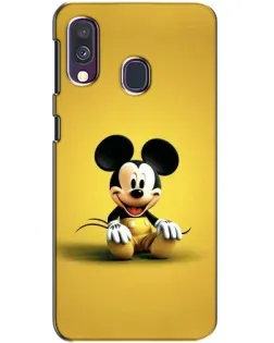 Чехол для Samsung Galaxy A40 2019 (A405F) с картинкой «Микки на желтом»