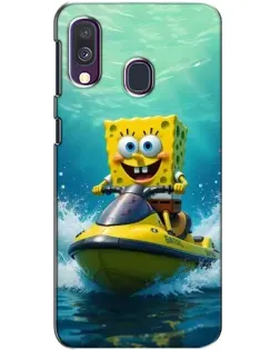 Чехол для Samsung Galaxy A40 2019 (A405F) с картинкой «Спанч Боб на гидроцикле» Чехол для Samsung Galaxy A40 2019 (A405F) с картинкой «Спанч Боб на гидроцикле»