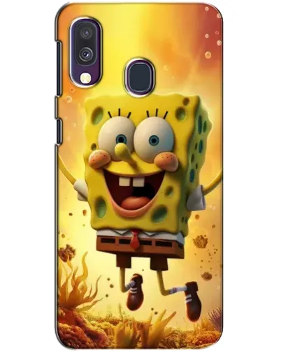 Чехол для Samsung Galaxy A40 2019 (A405F) с картинкой «Губка Боб прыгает»