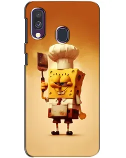 Чехол для Samsung Galaxy A40 2019 (A405F) с картинкой «Губка Боб повар»