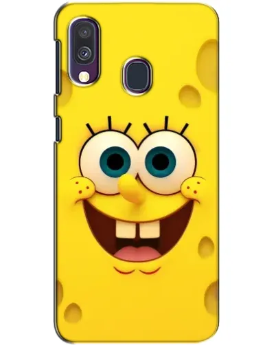 Чехол для Samsung Galaxy A40 2019 (A405F) с картинкой «Губка Боб улыбка»