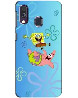 Чехол для Samsung Galaxy A40 2019 (A405F) с картинкой «Спанч Боб и Патрик»