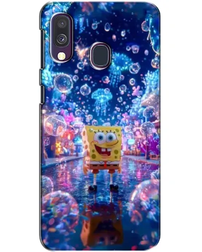 Чехол для Samsung Galaxy A40 2019 (A405F) с картинкой «Неоновый океан»