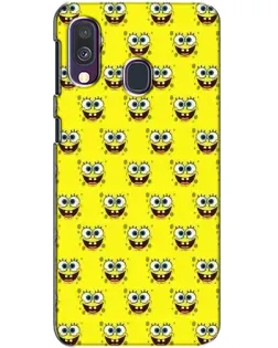 Чехол для Samsung Galaxy A40 2019 (A405F) с картинкой «Паттерн Губка Боб»