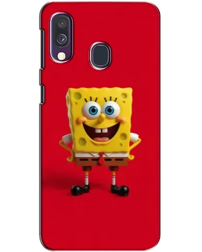 Чехол для Samsung Galaxy A40 2019 (A405F) с картинкой «Спанч Боб на красном»