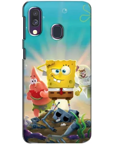 Чехол для Samsung Galaxy A40 2019 (A405F) с картинкой «Спанч Боб победитель»