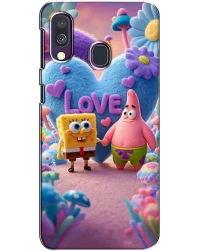 Чехол для Samsung Galaxy A40 2019 (A405F) с картинкой «Губка Боб Патрик»