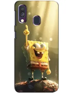 Чехол для Samsung Galaxy A40 2019 (A405F) с картинкой «Сияющий Спанч Боб»