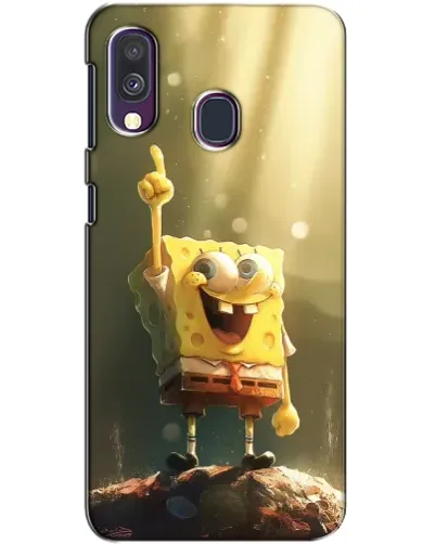 Чехол для Samsung Galaxy A40 2019 (A405F) с картинкой «Сияющий Спанч Боб»