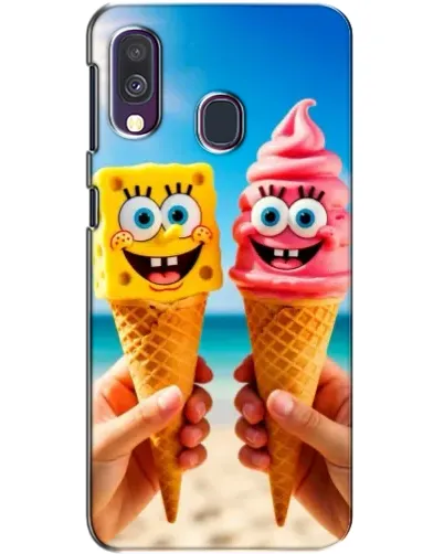 Чехол для Samsung Galaxy A40 2019 (A405F) с картинкой «Спанч Боб мороженое»