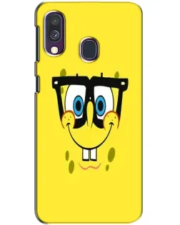 Чехол для Samsung Galaxy A40 2019 (A405F) с картинкой «Минималистичный Спанч Боб»