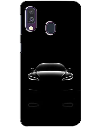 Чохол для Samsung Galaxy A40 2019 (A405F) з картинкою «Силует Tesla Night»