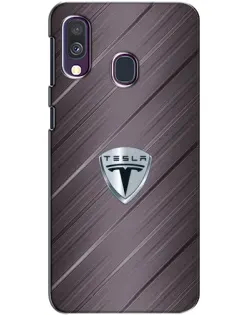Чохол для Samsung Galaxy A40 2019 (A405F) з картинкою «Металева текстура Tesla»