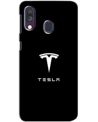 Чохол для Samsung Galaxy A40 2019 (A405F) з картинкою «Tesla White Logo»